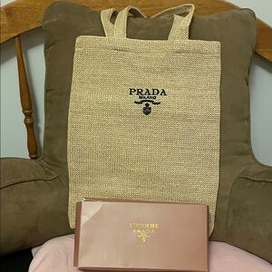 Prada Woven Tan Tote Bag, GWP